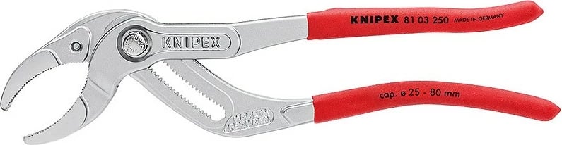 Knipex klësta për sifon 81 03 250, 250mm, krom-vanadium, e kuqe