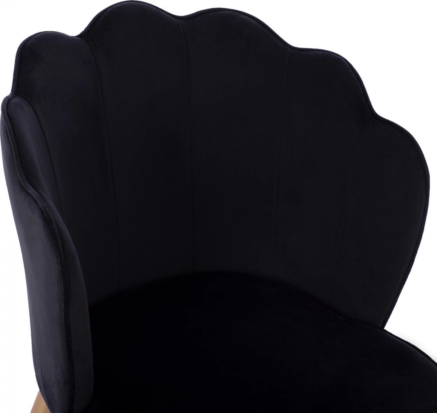 Karrige FH8737.04 kadife e zezë me kornizë metalike të artë 48x48x85 cm., set prej 2 copë