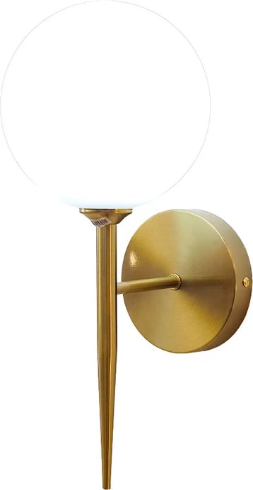 Llambë muri Kerlibin, metal, ngjyrë ari-bardhë, 13x18x34cm