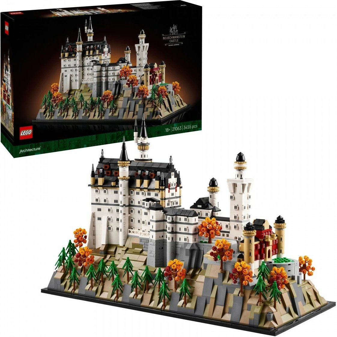 Set ndërtimi LEGO Architecture 21063 Neuschwanstein Castle, 3455 pjesë Set ndërtimi LEGO Architecture 21063 Neuschwanstein Castle, 3455 pjesë