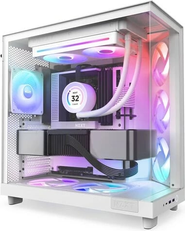 Ventilatorë NZXT F240 RGB CORE PWM, 2x12 cm, i bardhë