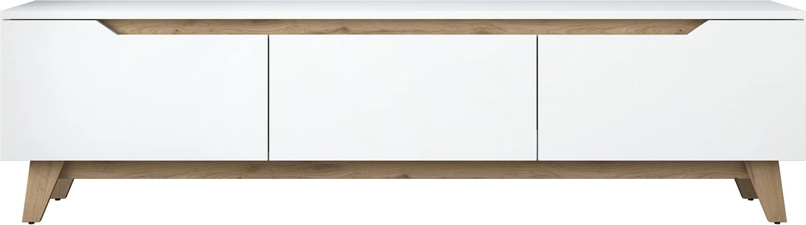 Komodë TV Hanah Home, D1 - 2472, ngjyrë e bardhë dhe arre