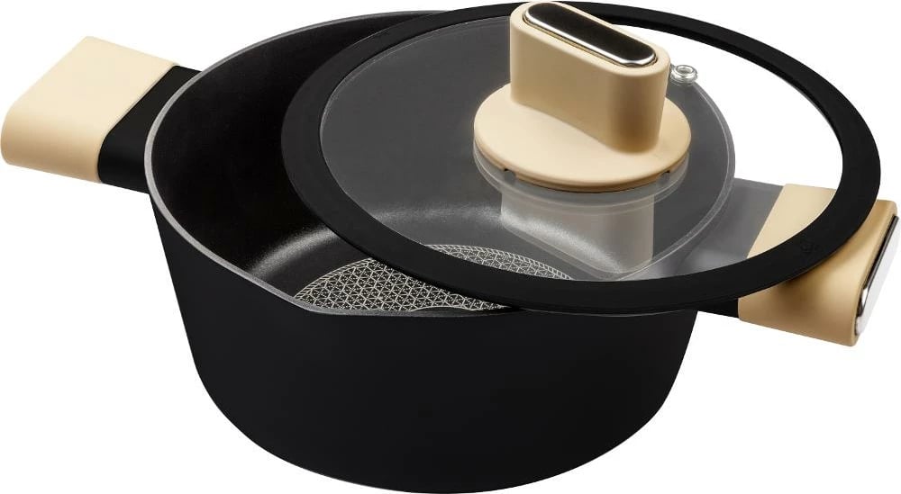 Tenxhere POELE Lamart LT1218, 20cm, 2.4l, e zezë/bezhë
