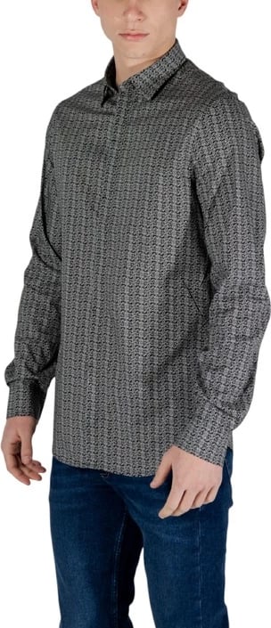 Këmishë për meshkuj Armani Exchange, e zezë