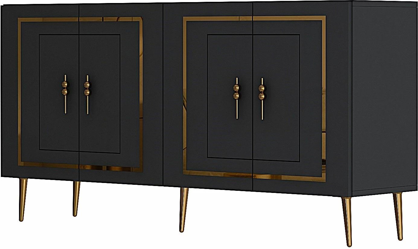 Konsol Skye Decor, anthracite, gold, Piero KB150