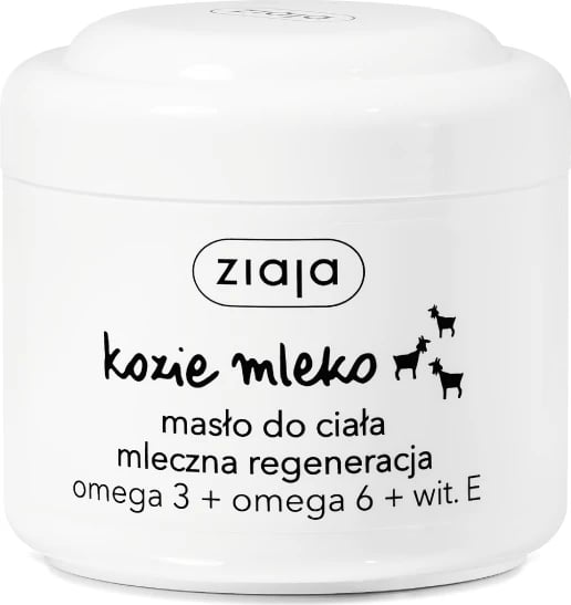 Gjalpë trupi për femra Ziaja Goat Milk Body Butter Milk Regeneration Omega 3 + Omega 6 + Vitamin E, 200ml