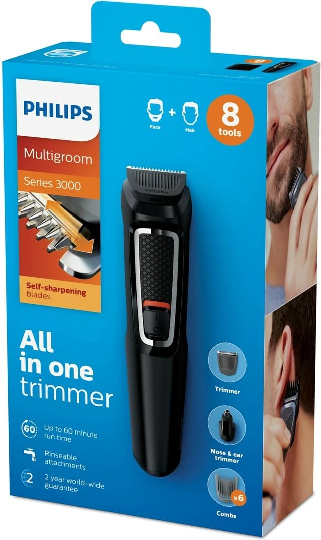 Makinë rroje elektrike Philips Multigroom Series 300, e zezë