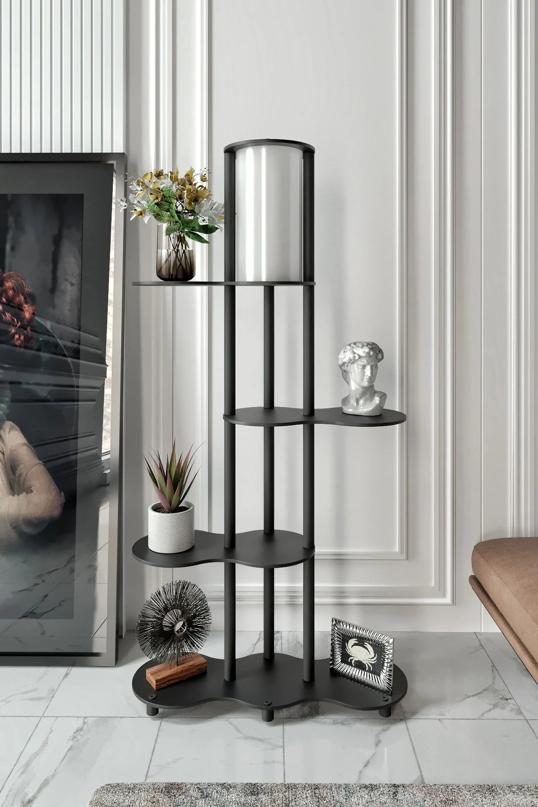 Llambë dyshemeje Opviq, KS-11115, ngjyrë e zezë