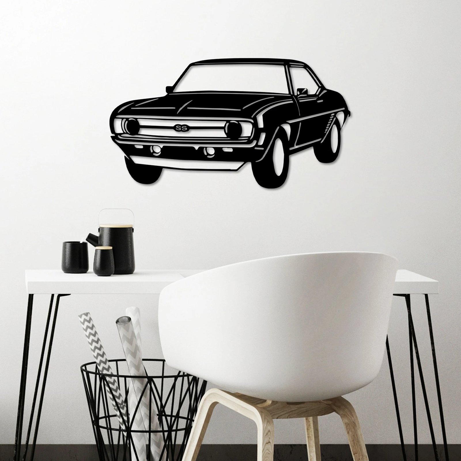 Aksesor dekorativ metalik për mur, Wallity, Chevrolet Camaro SS