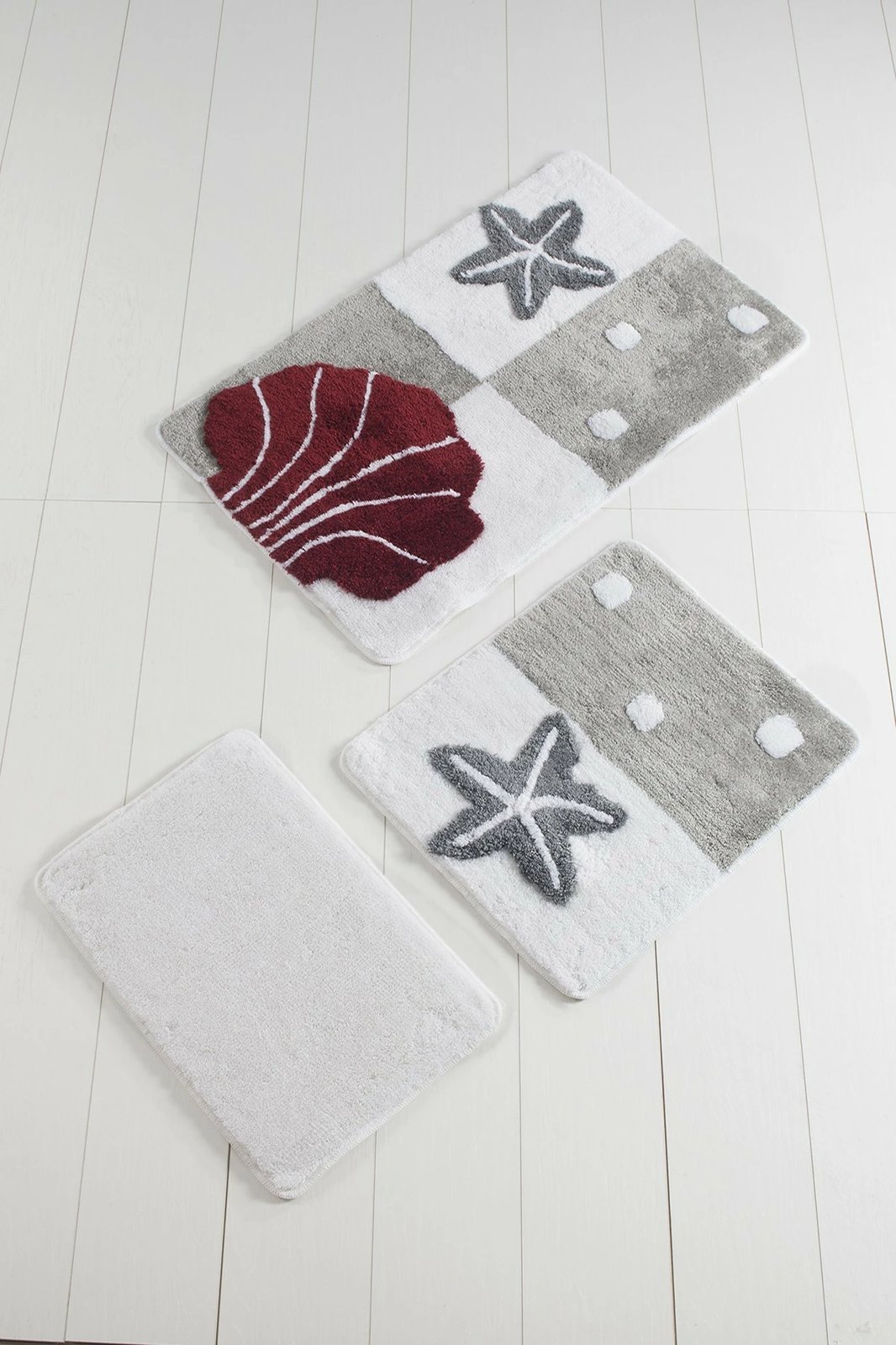 Set tapetash për banjo, akrilik, 3 copë, Mijolnir, Deniz Yildizi, gri