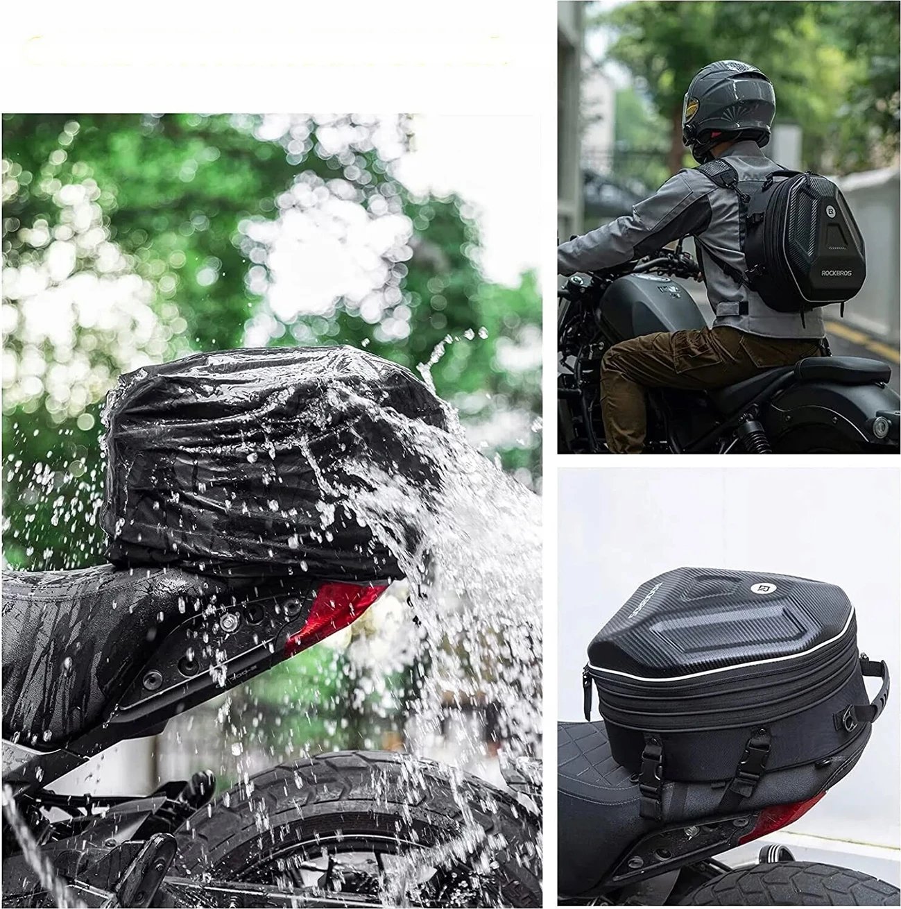 Çantë motoçiklete Rockbros 30140026001, 20-35L, e zezë