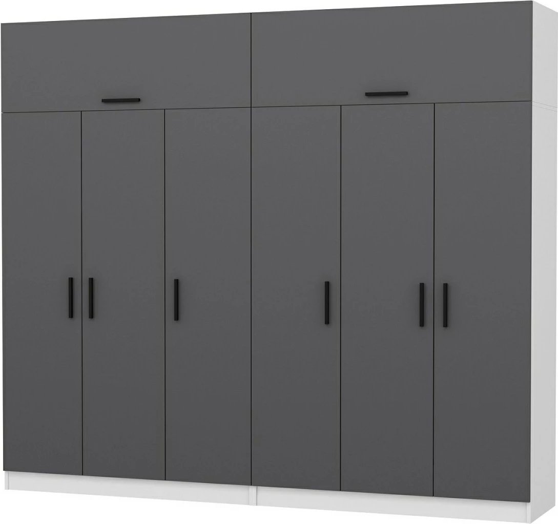 Dollap i madh për dhomë gjumi, ngjyrë antracit, Skye Decor, Kale - 5240