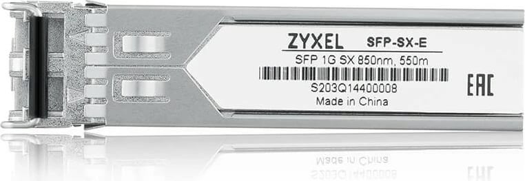 Modul fibër optike Zyxel SFP-SX-E, 1000 Mbit/s, SFP, LC, 550 m, ngjyrë çeliku