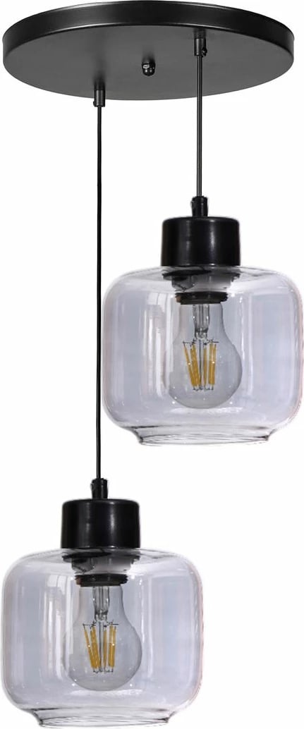 Llambë tavani Opviq, metal dhe xham, gri/zi, 9061-2 Llambë tavani Opviq, metal dhe xham, gri/zi, 9061-2