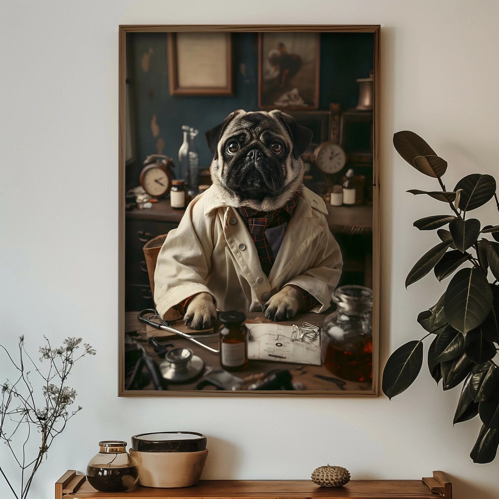 Pikturë dekorative me kornizë, MDF, shumëngjyrëshe, Wallity, GE135-L