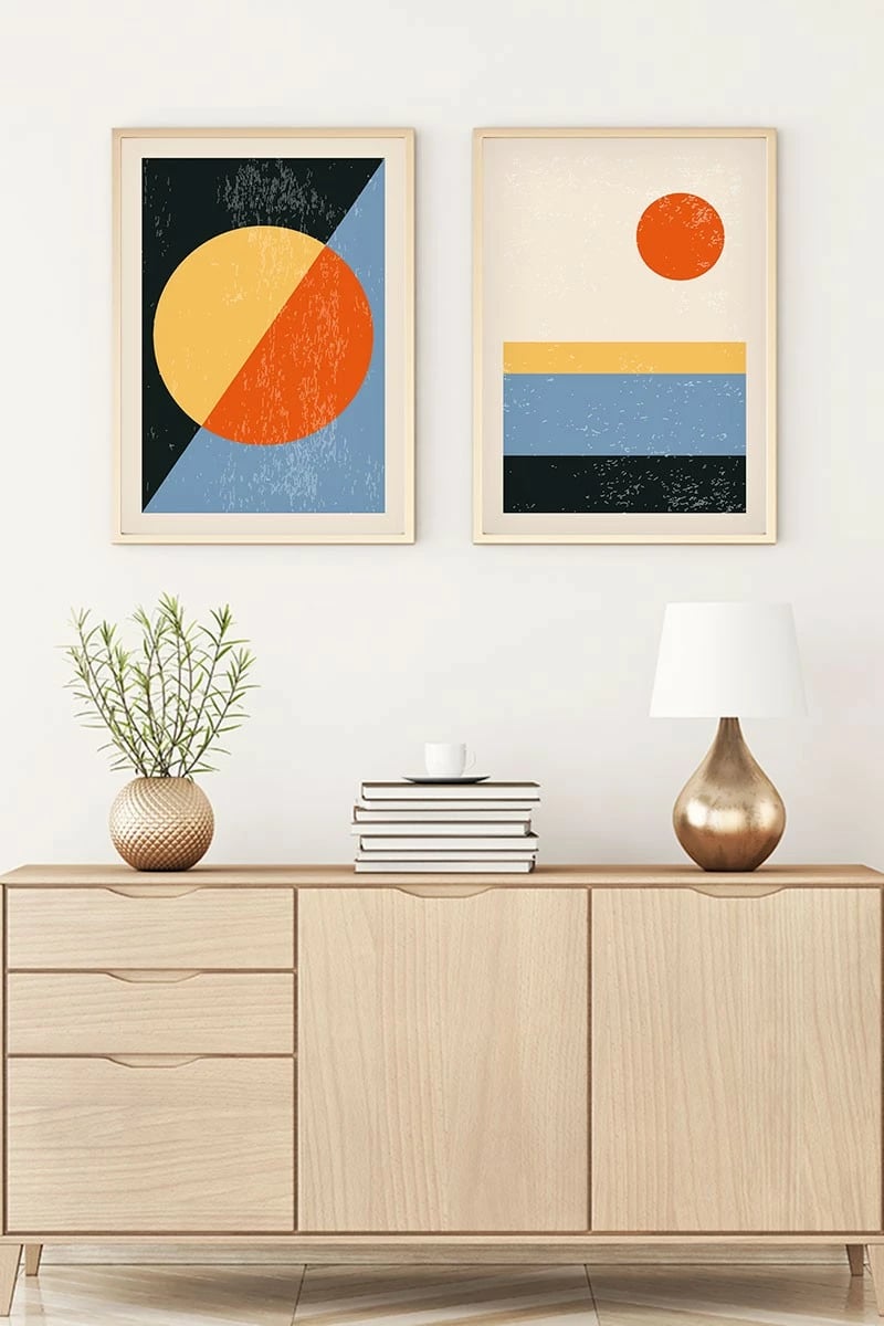 Pikturë dekorative me kornizë, MDF, 2 copë, Wallity, Huhu11, 70x50