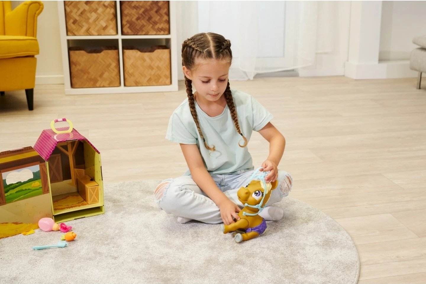 Lodër poni Pamper Petz Simba, set me aksesorë, për fëmijë, shumëngjyrëshe