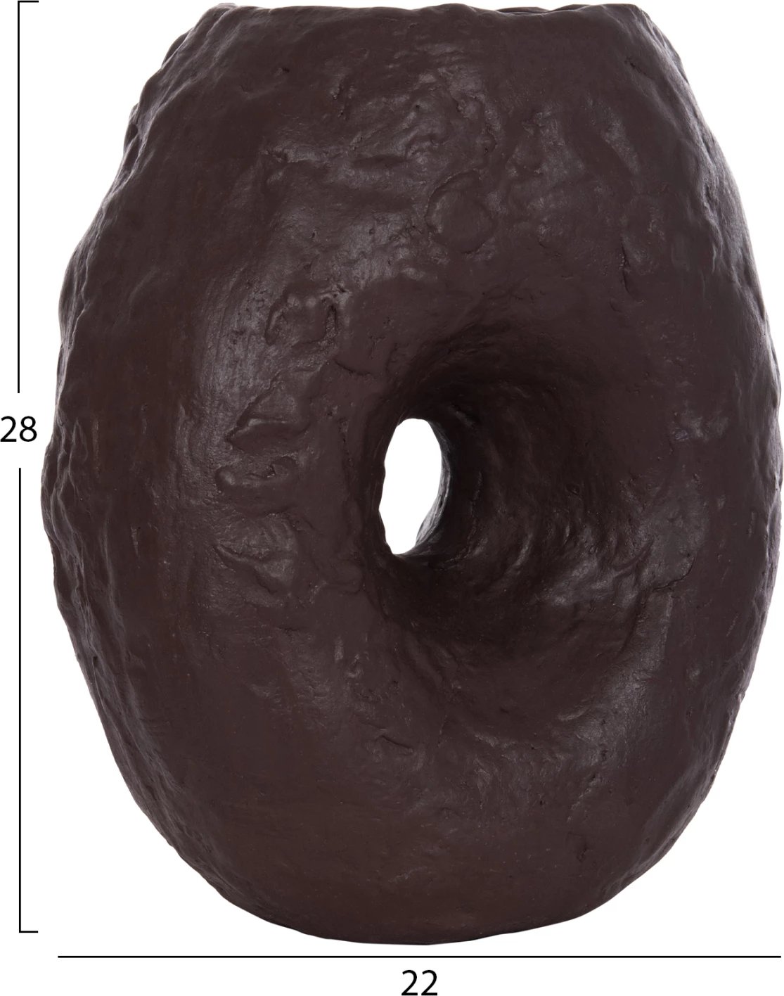 Vazo dekorative tavoline NAMENTIS, terrakotë, ngjyrë çokollate, FH4673.07S, 22x13x28cm Vazo dekorative tavoline NAMENTIS, terrakotë, ngjyrë çokollate, FH4673.07S, 22x13x28cm