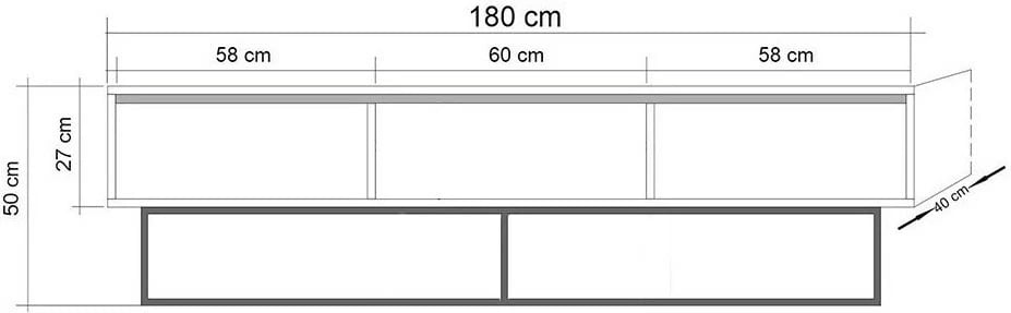 Set mobiljesh për dhomë dite, ngjyrë arre dhe e zezë, Skye Decor, Laxus Takım 23