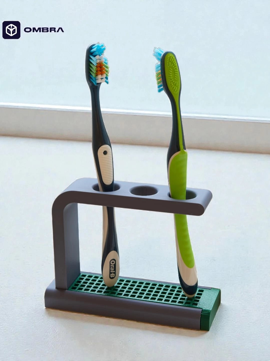 Mbajtëse për brushë të dhëmbëve, e zezë