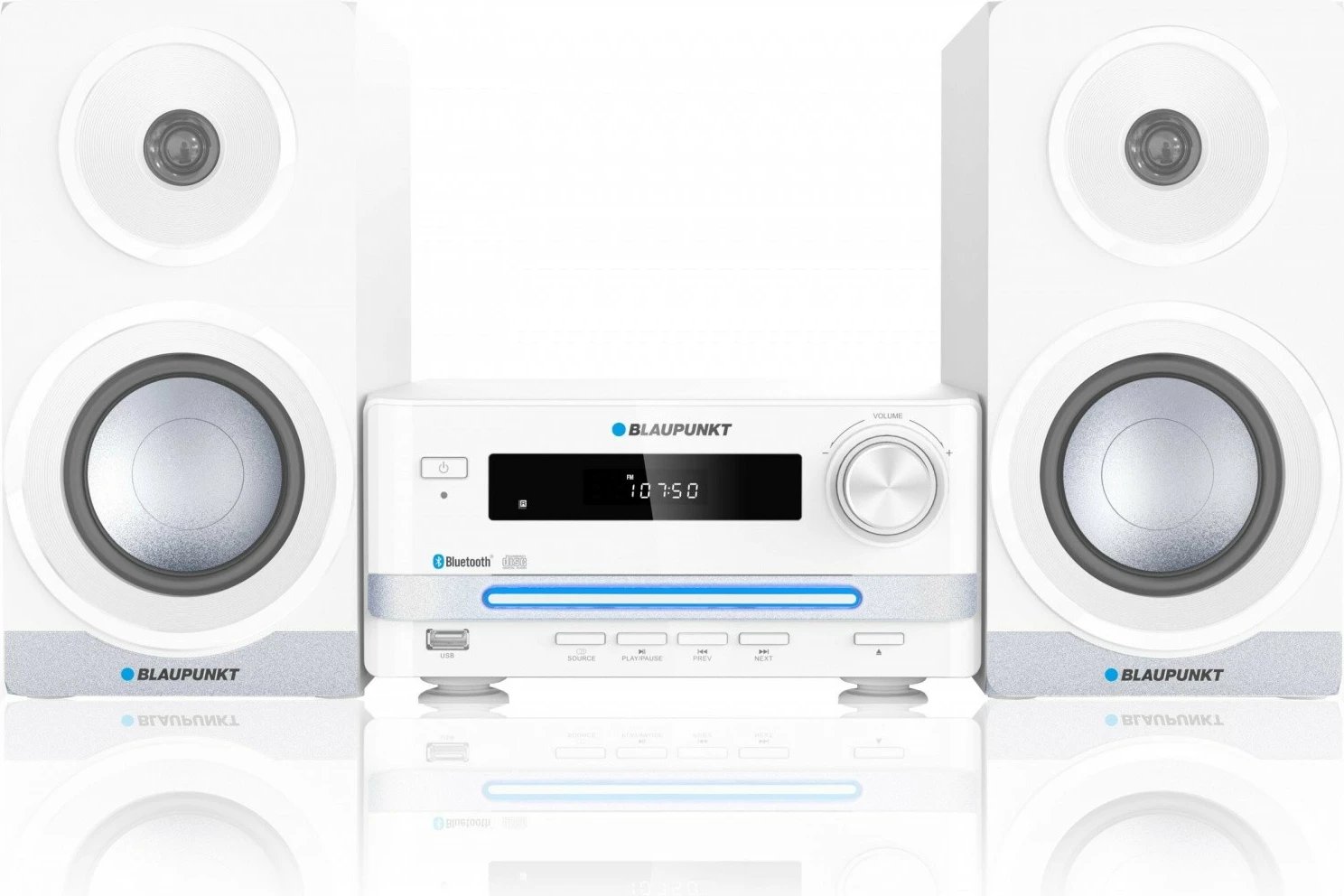 Sistem Micro Hi-Fi Blaupunkt MS16BT EDITION, Bluetooth, CD/MP3/USB/AUX, Bardhë