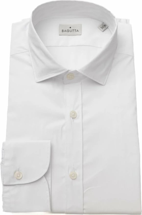 Këmishë pambuku për meshkuj Bagutta, e bardhë