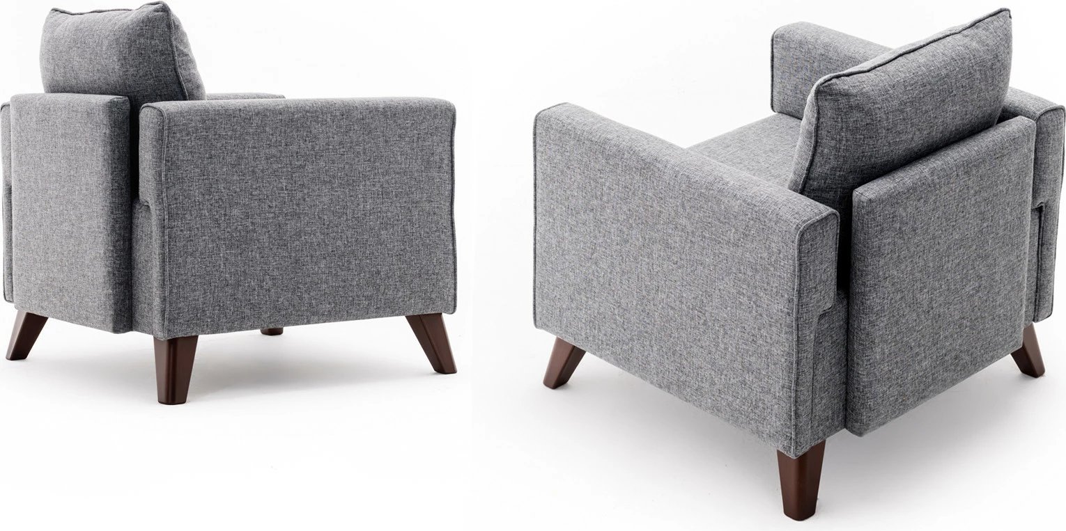 Fotel njëvendëshe Atelier del Sofa, Bella, ngjyrë gri