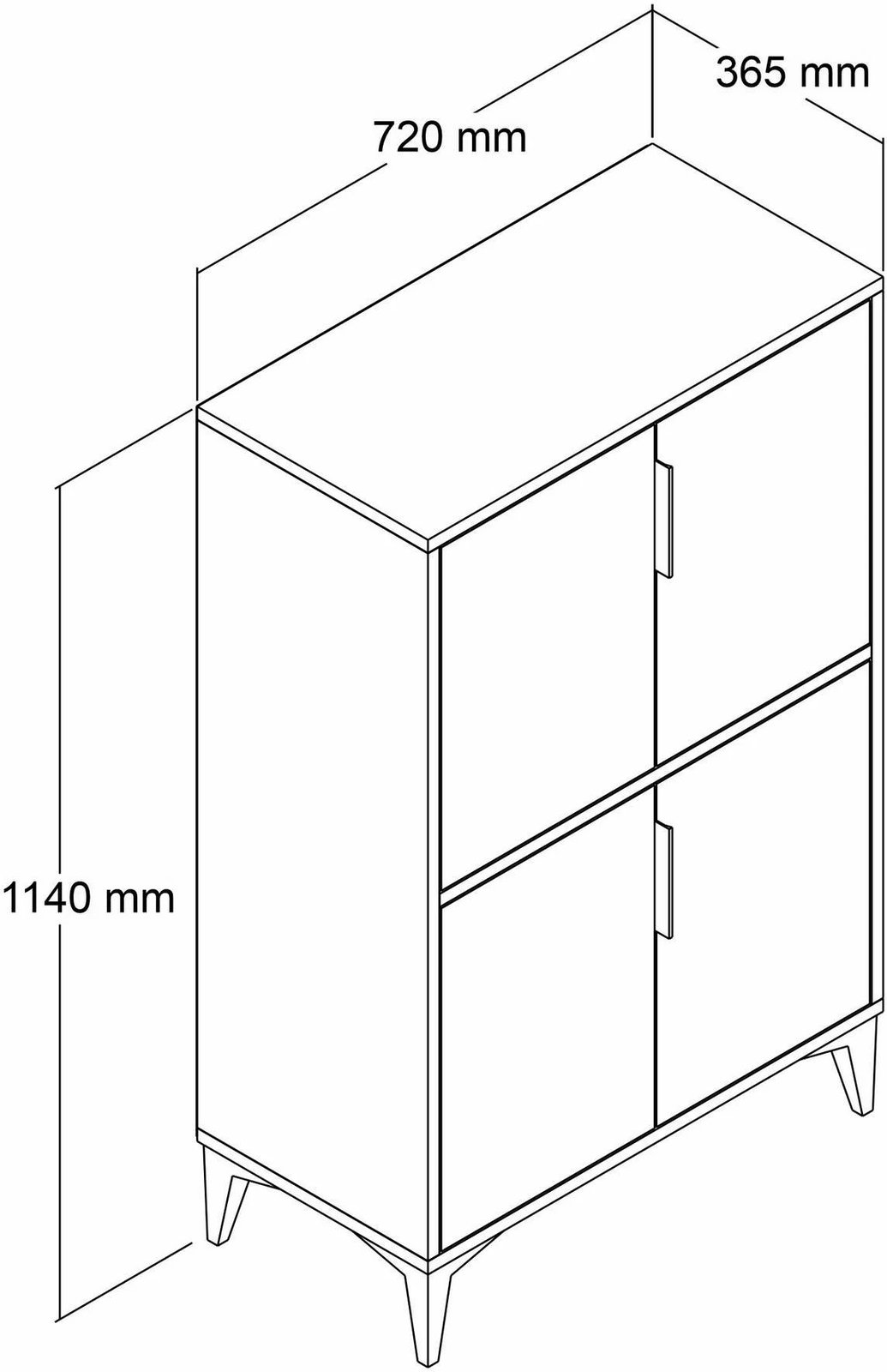 Dollap multifunksional, ngjyrë lisi safir, Skye Decor, 1405 Ada