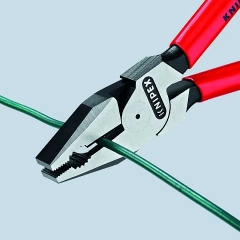 Knipex lineman's pliers 02 02 225, çelik, 225mm, doreza kaltër-kuqe
