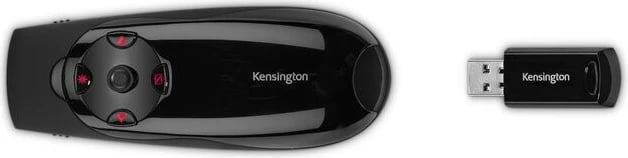 Prezenter wireless Kensington Presenter Expert, laser i kuq, kontroll kursor, RF, USB, 45 m, i zi