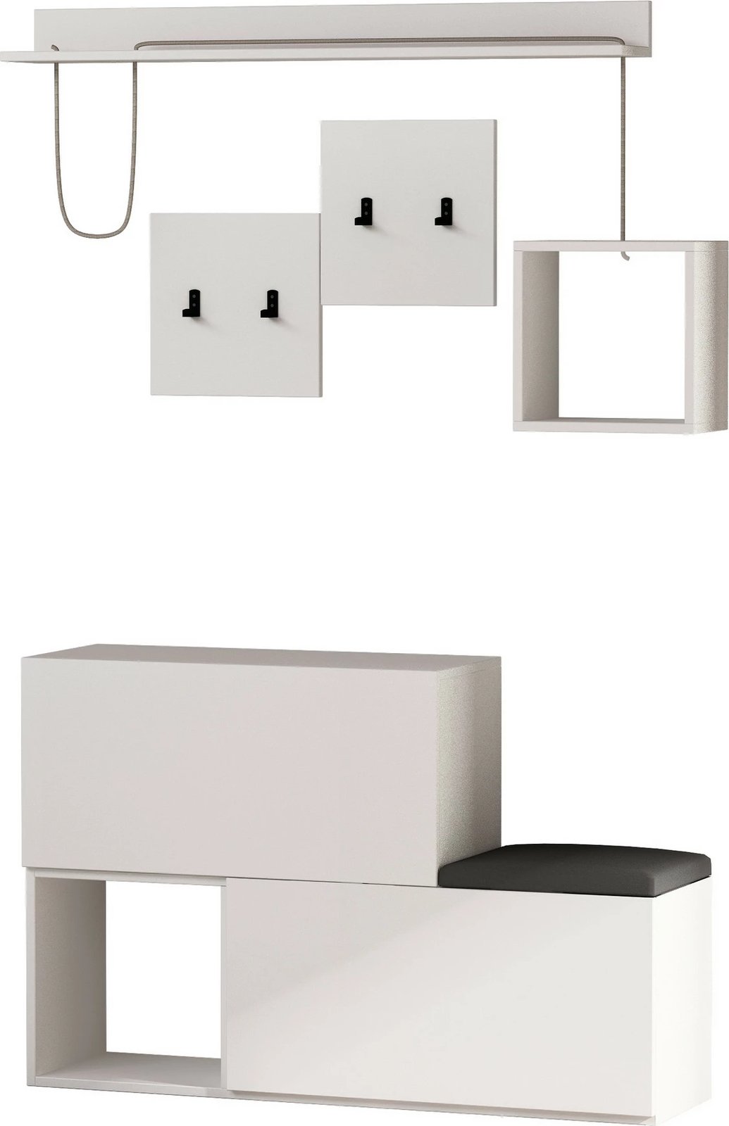 Stendë korridori Holdon, ngjyrë e bardhë, Skye Decor