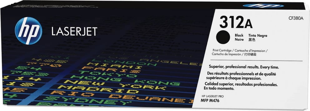 Toner, HP, 312A CF380A, 2400 faqe, standard, i zi