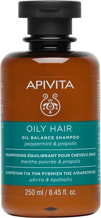Shampon për flokë të yndyrshëm Apivita Oily Hair Oil Balance, 250ml