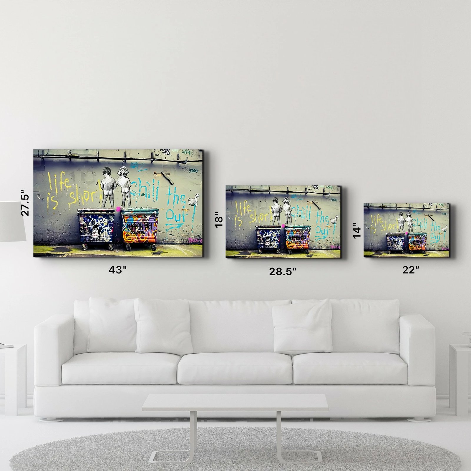 Pikturë dekorative prej xhami të temperuar, shumëngjyrëshe, OGLS-8078, 46x72cm