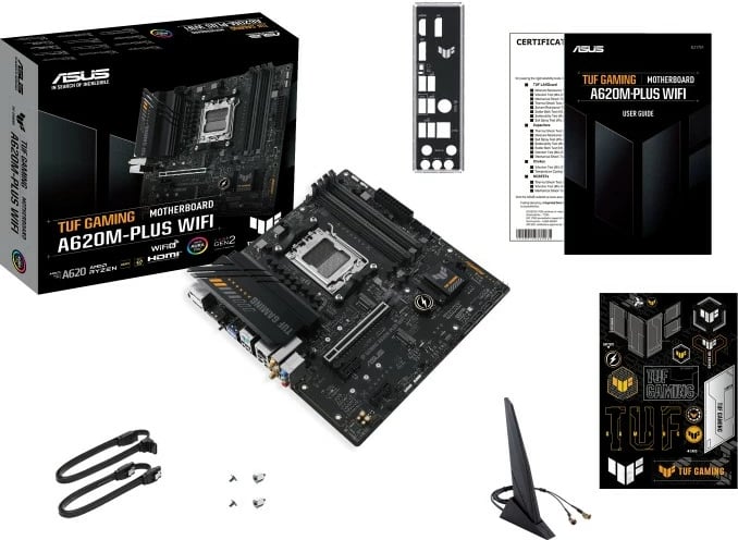 Pllakë amë Asus TUF GAMING A620M-PLUS WIFI, Socket AM5, micro ATX, DDR5, Wi-Fi