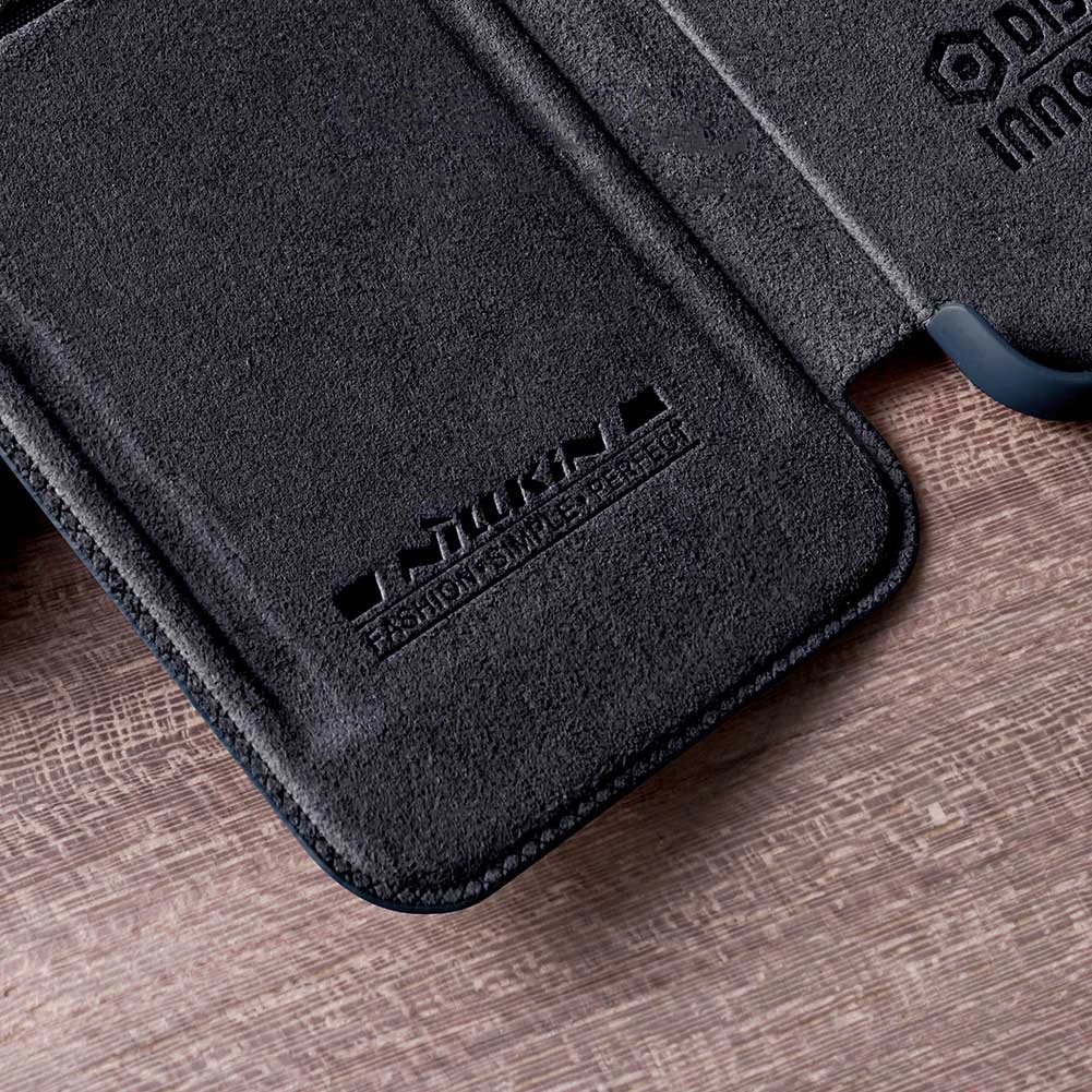 Mbështjellës Nillkin Qin për Samsung Galaxy A73, lëkurë ekologjike, i kuq