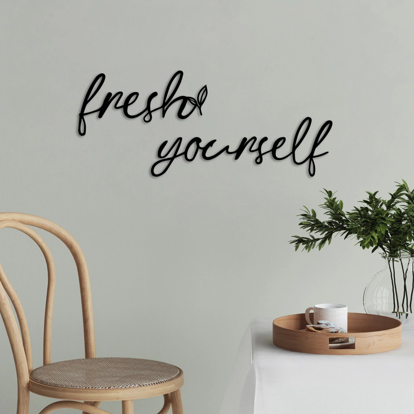 Aksesor dekorativ metalik për mur, Wallity, Fresh Yourself