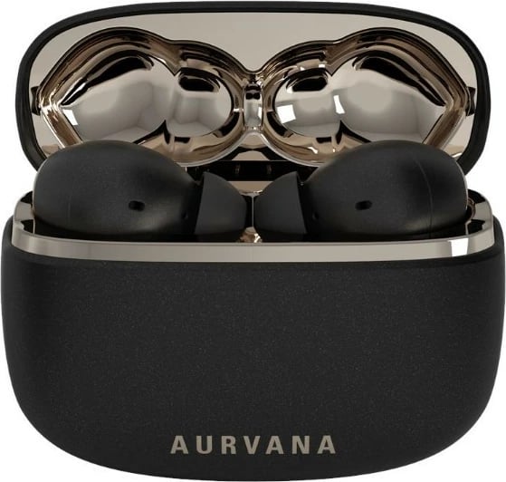 Kufje in-ear pa tela, Creative Labs Aurvana Ace SXFI 51EF1250AA000, Bluetooth 5.3, ANC hibride, 28 orë, me kasë karikimi, e zezë/ari