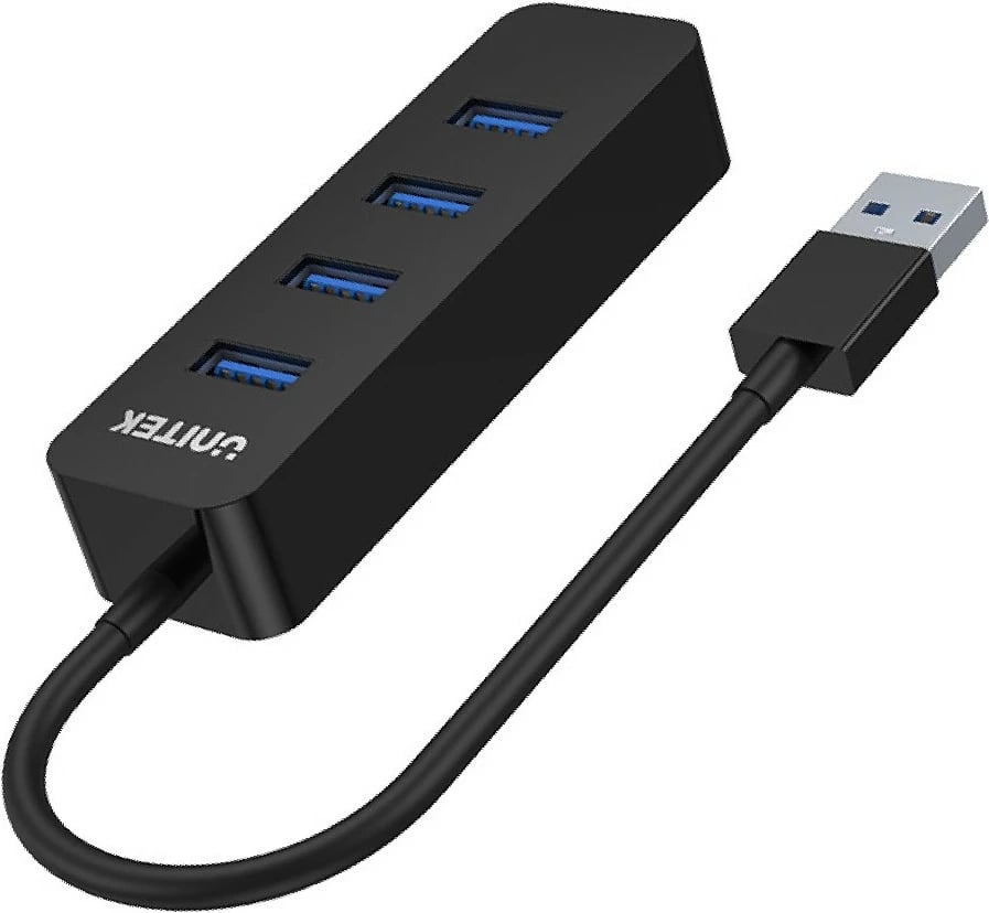Kasë Unitek H1117A, 4x USB-A 3.1, aktiv, 10W, e zezë