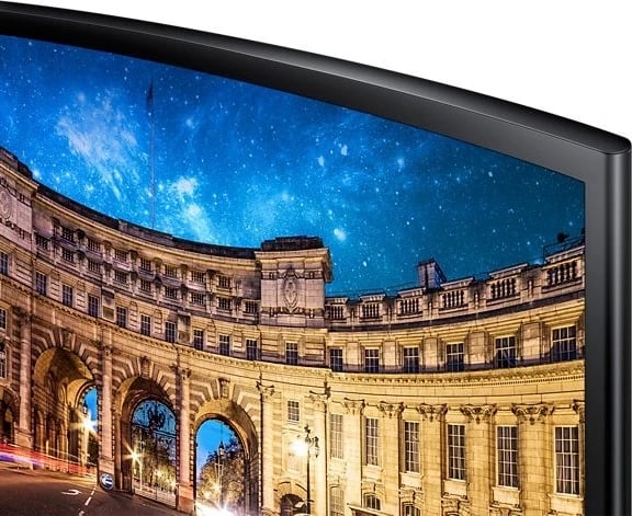 Monitor Samsung LS24C360EAUXEN, 23.5", VA Curved, Full HD, e zezë