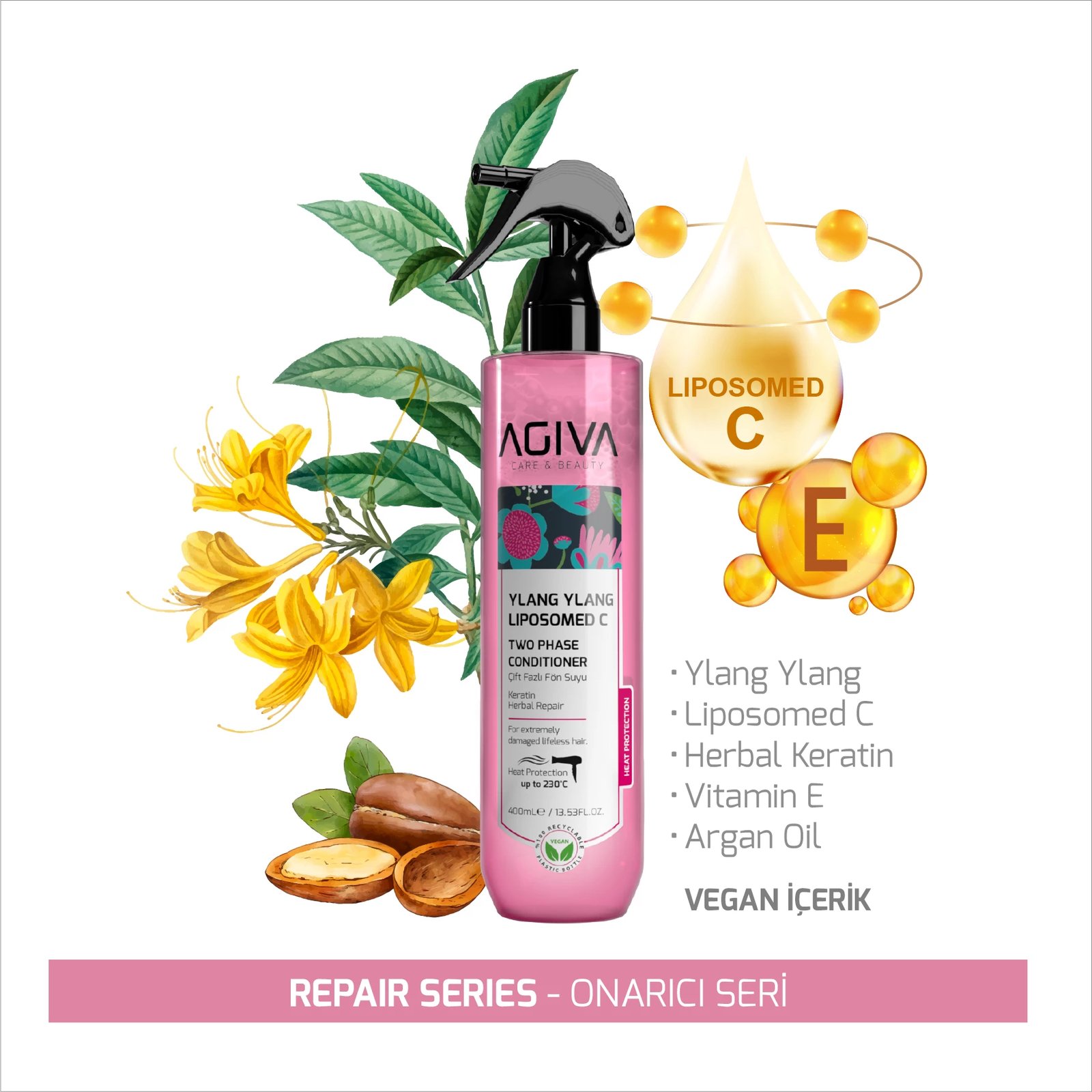 Kondicioner dyfazor Agiva Ylang Ylang Lıpozom C Pro Care