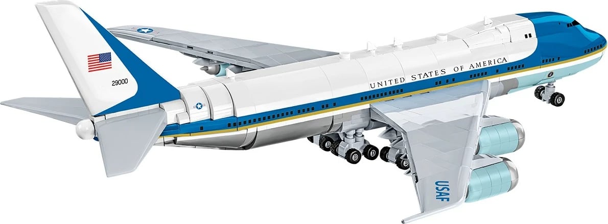 Set blloqe ndërtimi Cobi Boeing 747 Air Force One, 1087 pjesë, plastikë, ekstra i madh