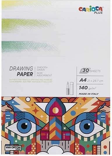 Bllok skicimi Carioca Plus A4, 30 fletë, 140g Bllok skicimi Carioca Plus A4, 30 fletë, 140g