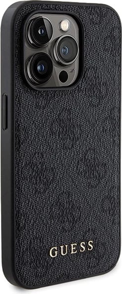 Mbështjellës Guess 4G Metal Logo me powerbank MagSafe 5000mAh për iPhone 13 Pro, Zi, Set