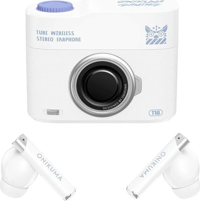 Kufje ONIKUMA T18 Bluetooth in-ear, TWS, të bardha