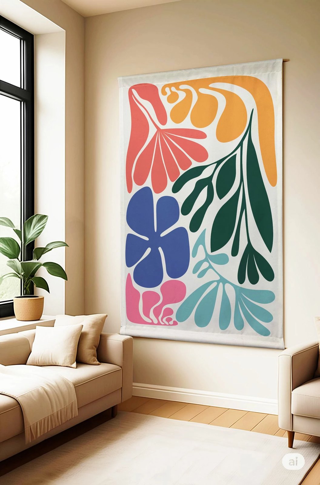 Pikturë dekorative poliestër, Wallity Polybaby 4, shumëngjyrëshe, 100x140cm