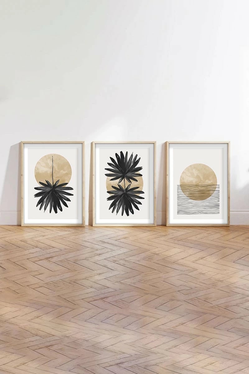 Pikturë dekorative me kornizë MDF (3 pjesë), Wallity, Huhu210, 50x70cm