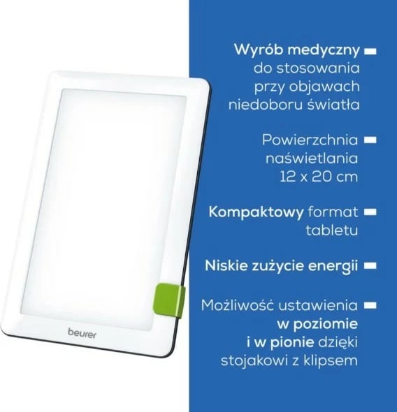 Llampë dite Beurer TL30, antidepresive, 10,000 lux, e bardhë/gjelbër