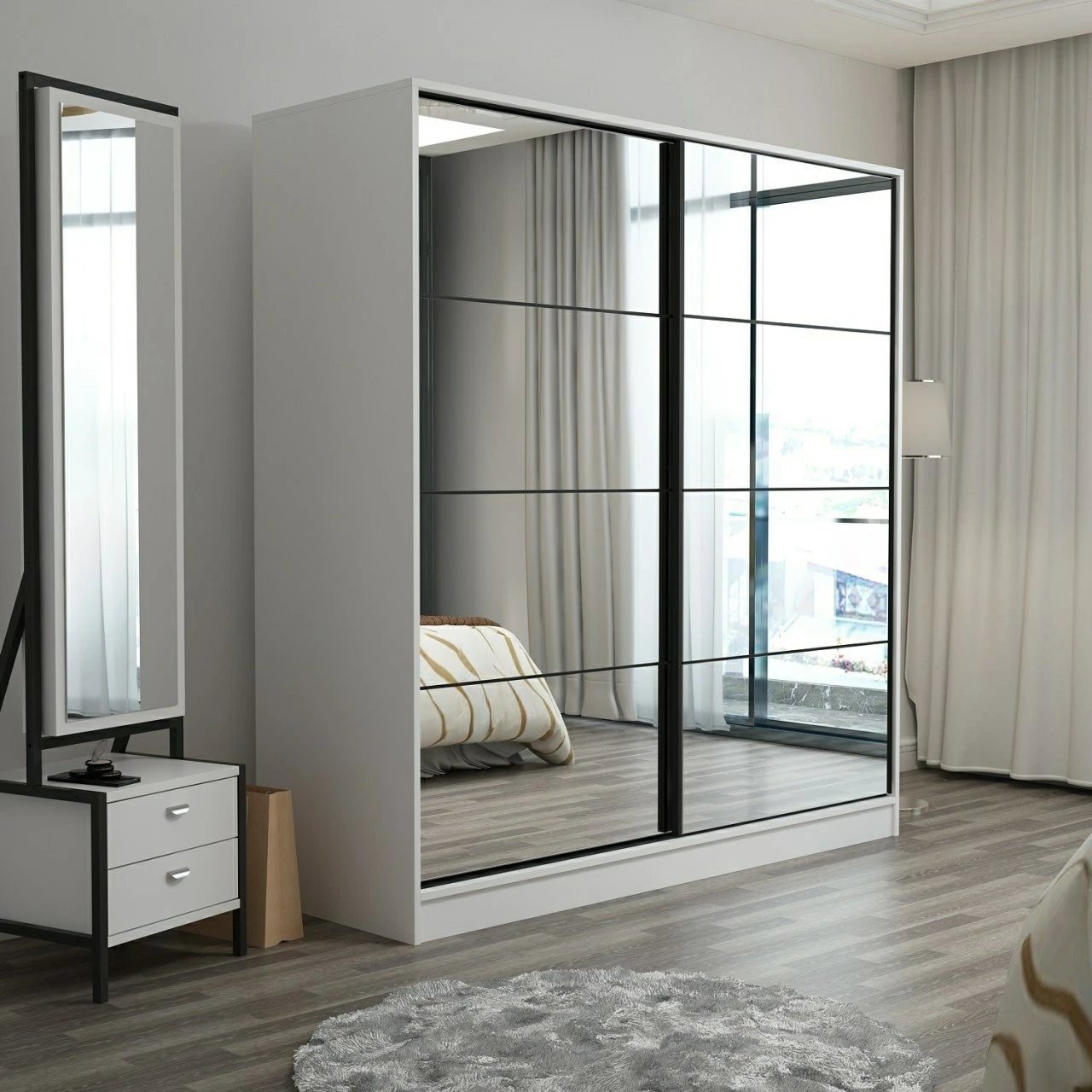 Dollap Hanah Home Kale, i bardhë, 180x190x52cm