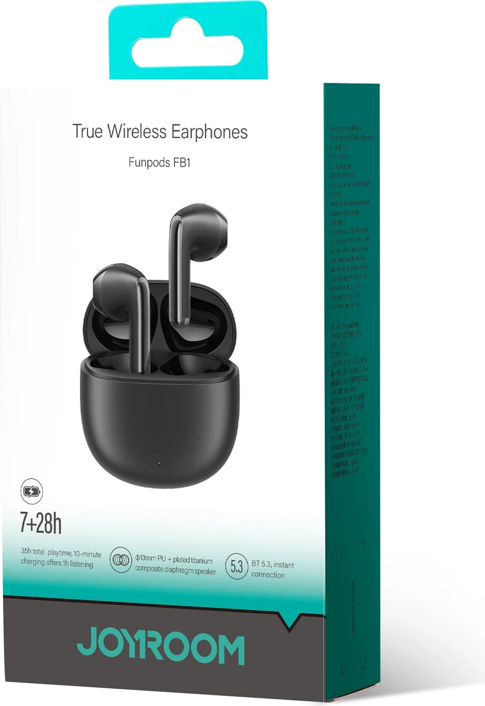Kufje TWS Joyroom Funpods JR-FB1, Bluetooth 5.3, e zezë